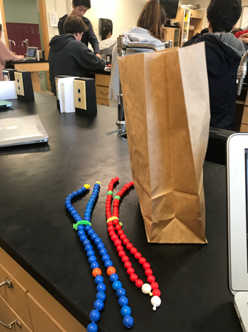 beads on a desk