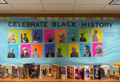 The Celebrate Black History bulletin board at Jones Middle School