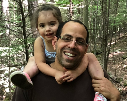 Tarik Yousef with his daughter