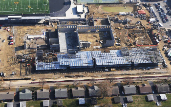 An aerial of the new high school