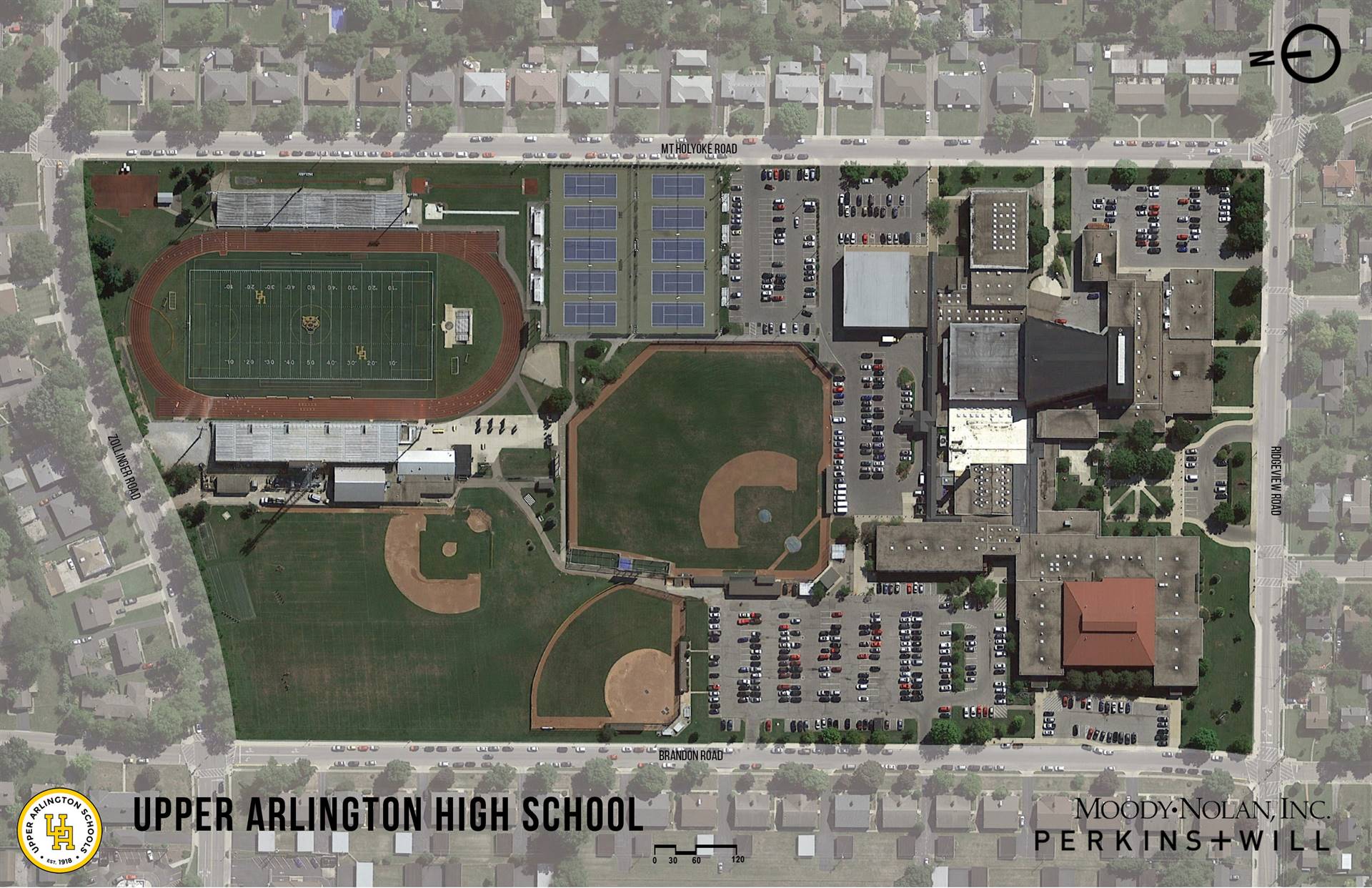 Current site plan for the high school