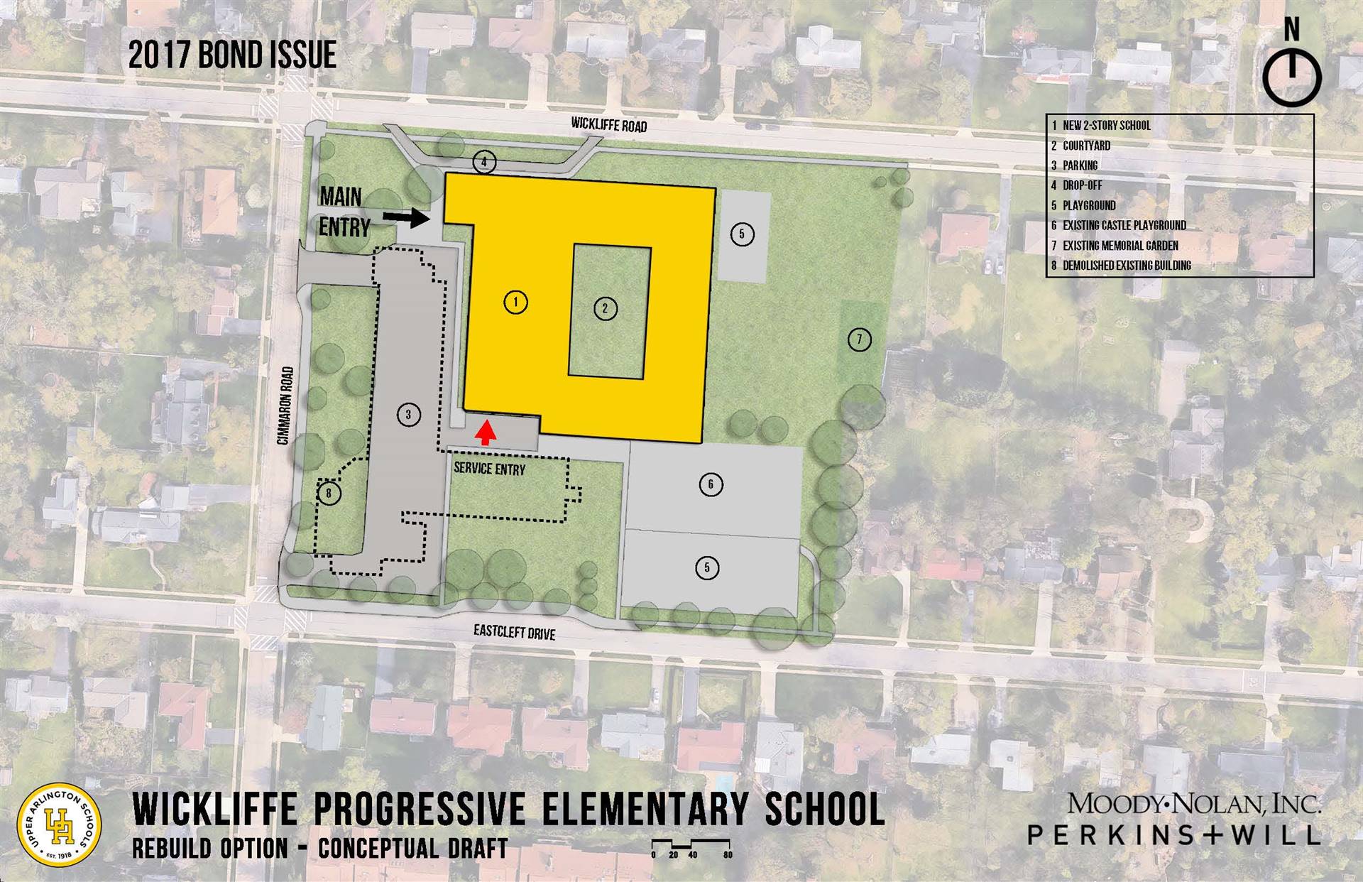 Conceptual new site plan for Wickliffe