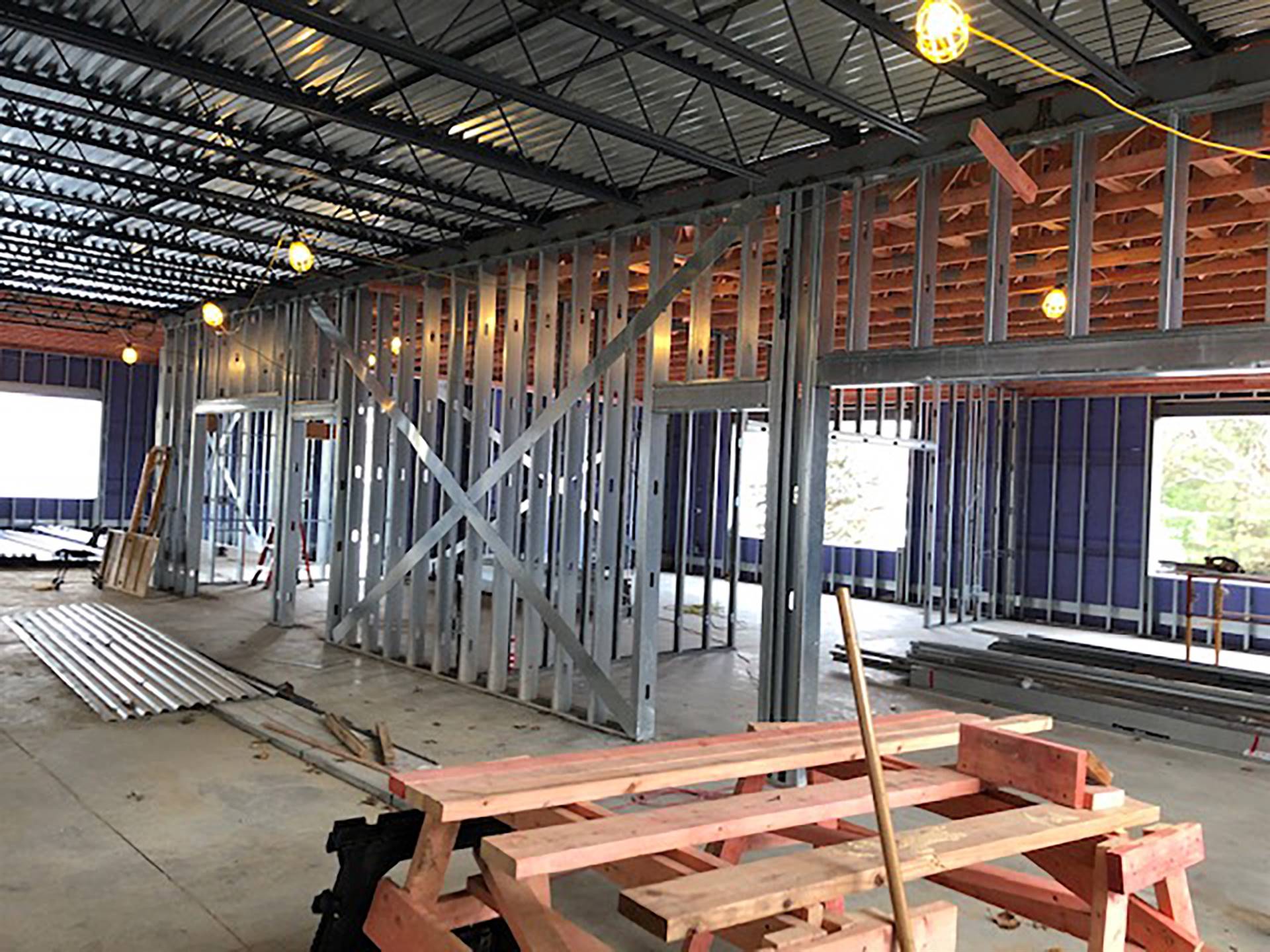 Interior classroom work on the Tremont Elementary School addition project