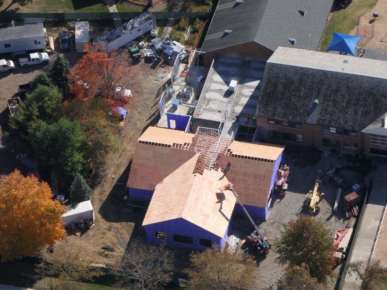 Aerial photo of the Tremont Elementary School addition