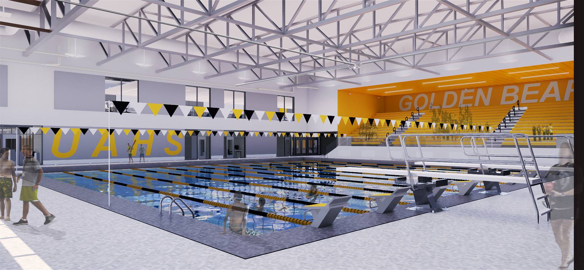 A rendering of the new natatorium