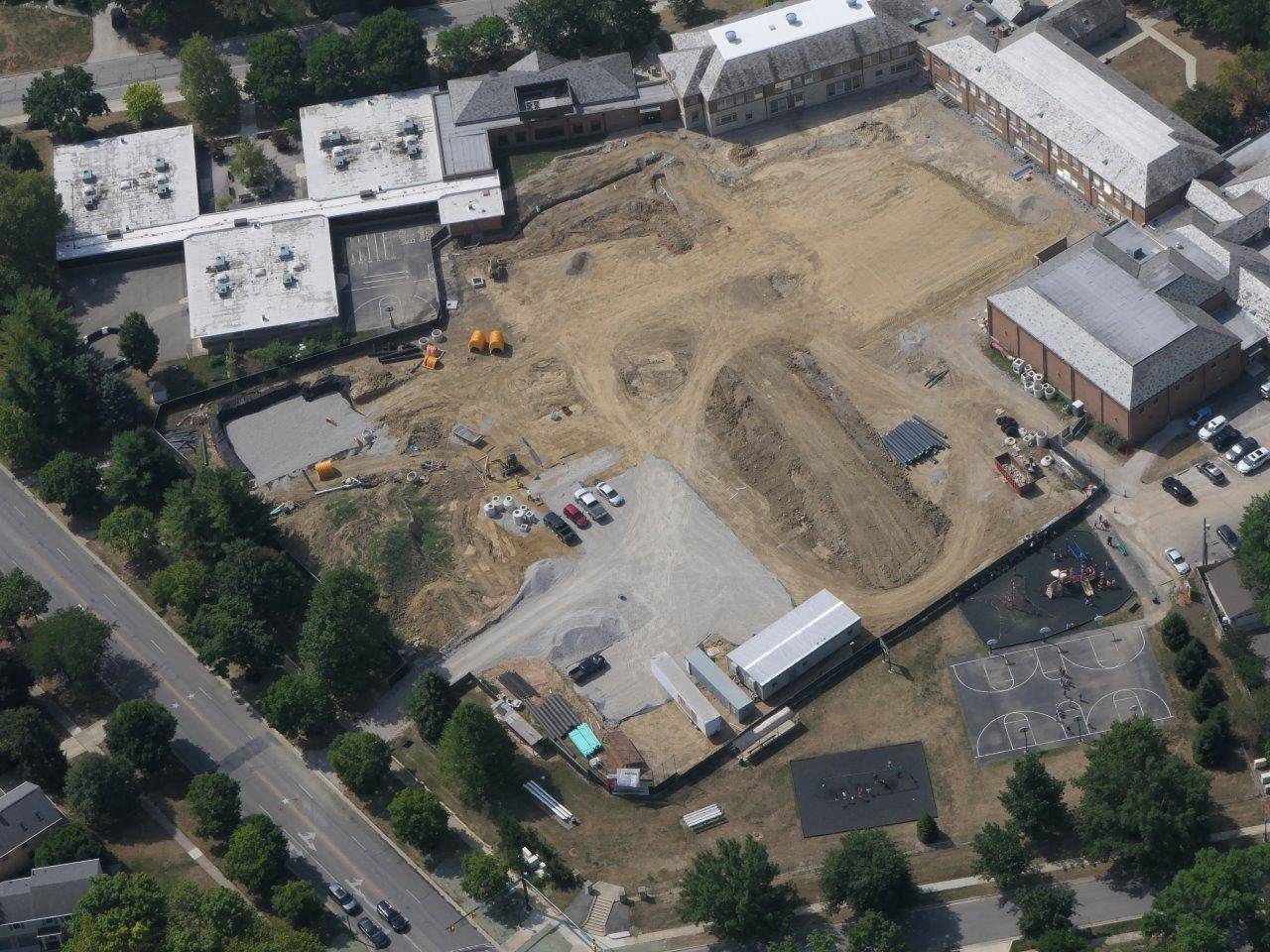 Site preparations for the addition to Barrington Elementary School