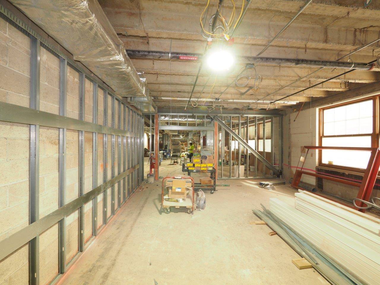 Inside the Barrington Elementary School renovation project