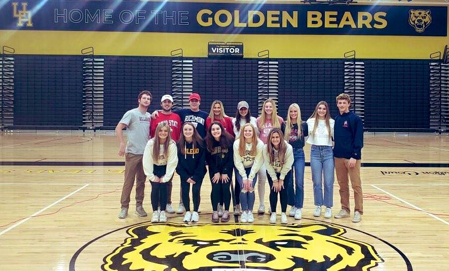 Student-athletes on signing day
