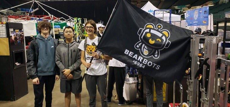 Students involved in BearBots First Robotics
