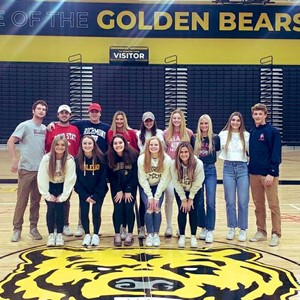 Students gathered for an athletic signing day